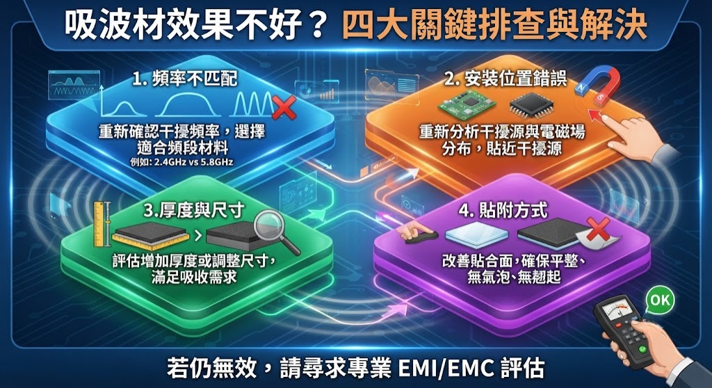 吸波材效果不好怎麼辦?常見失效原因、排查流程與改善方法完整解析